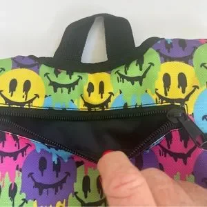 Spencer s Other Spencers Hydration Pack 2 L Water Bottle Bag Backpack 80s Style Smiley Hiking Poshmark
